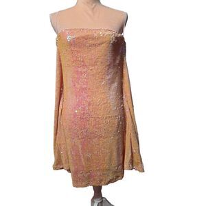 Club Exx Sexy Sequined Mini Criss Cross Dress